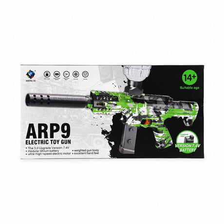 Pusca de Jucărie Electrică ARP9 cu Bile de Apă – 35 cm, Reîncărcabilă, Tragere Automată Rapidă