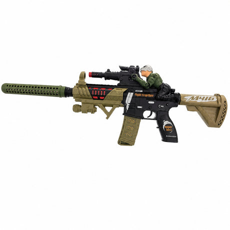 Pușcă de Jucărie M416 cu Lumini și Sunete, 50 cm – Armă de Asalt pentru Copii, Efecte Realiste, 3+ Ani
