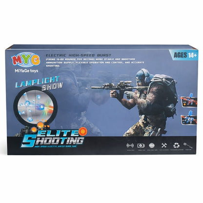 Pusca electrica- crystal bullet si efect luminos, model camuflaj