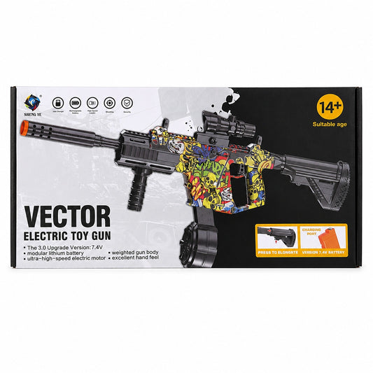 Pusca Electrica Vector cu Sunete, Lumini, Luneta si Ochelari Protectie, Acumulator 7.4V