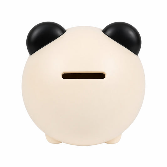 Pușculiță alba cu ceas, 12 cm, din plastic