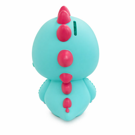 Pușculiță dinozaur albastru 22 cm – design simpatic pentru copii