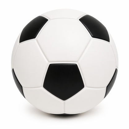 Pușculiță minge de fotbal, 13 cm, din plastic, cu capac inferior