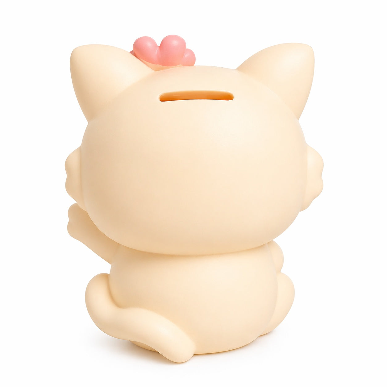 Pușculiță pisică albă 18 cm – cutie economii cu capac inferior