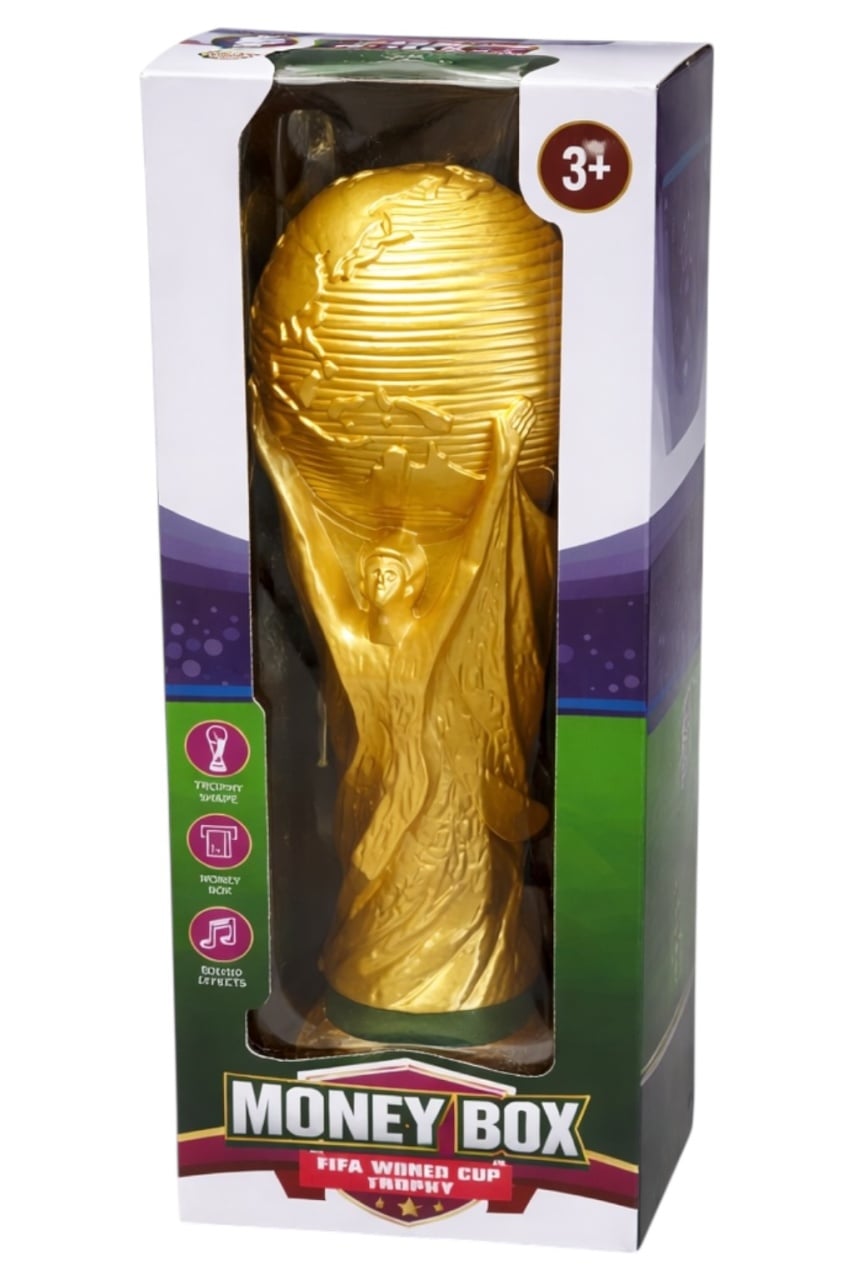 Pusculiță Trofeu Cupa Mondială cu Sunete, material rășină, 37 cm înălțime