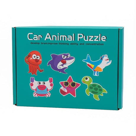 Puzzle Educativ pentru Copii , Car Animal Puzzle , Modele Diferite, 18x12cm