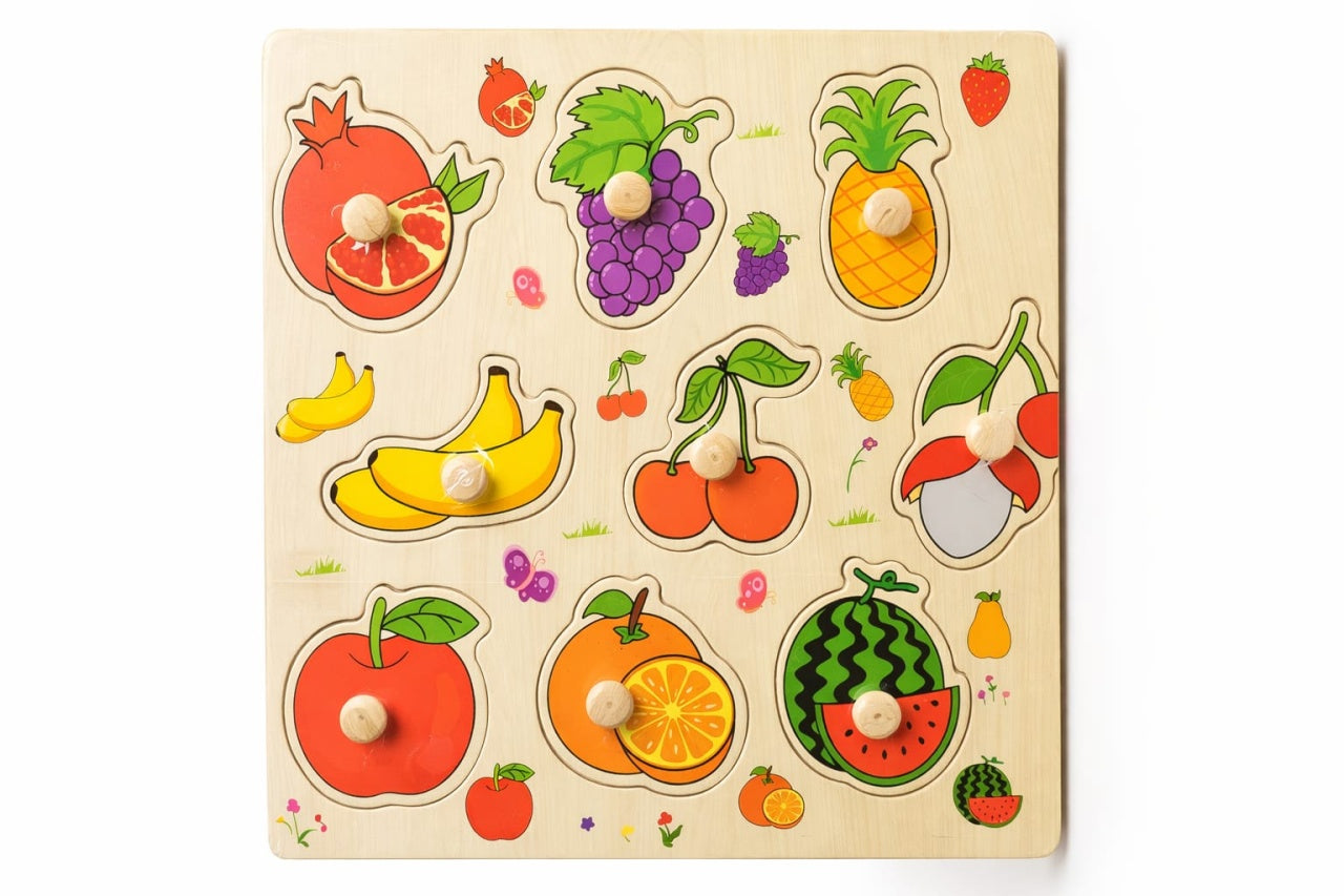 Puzzle Incastru din Lemn Educativ pentru Copii – Modele Diverse, 29x22cm