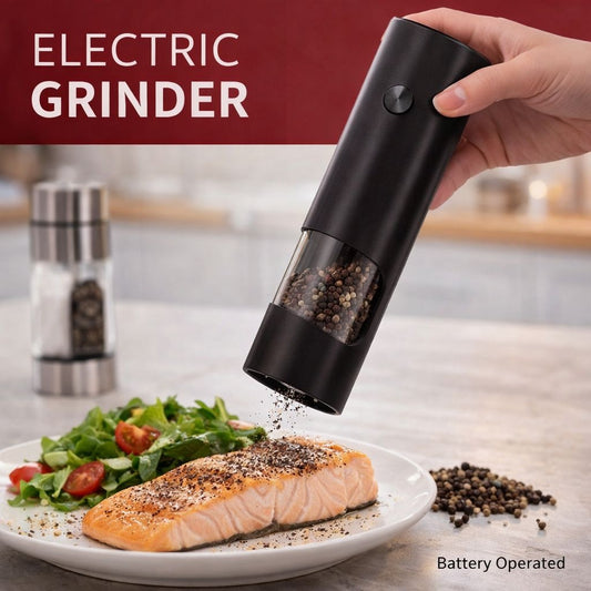 Râșniță electrică Nicky Homeware pentru bucătărie, plastic, negru elegant