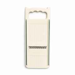 Răzătoare de bucătărie tip mandolină, plastic alb, control ergonomic