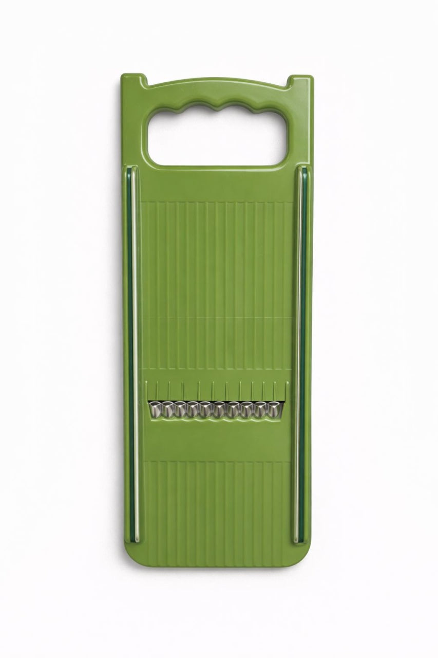 Răzătoare de bucătărie tip mandolină, plastic Verde, control ergonomic