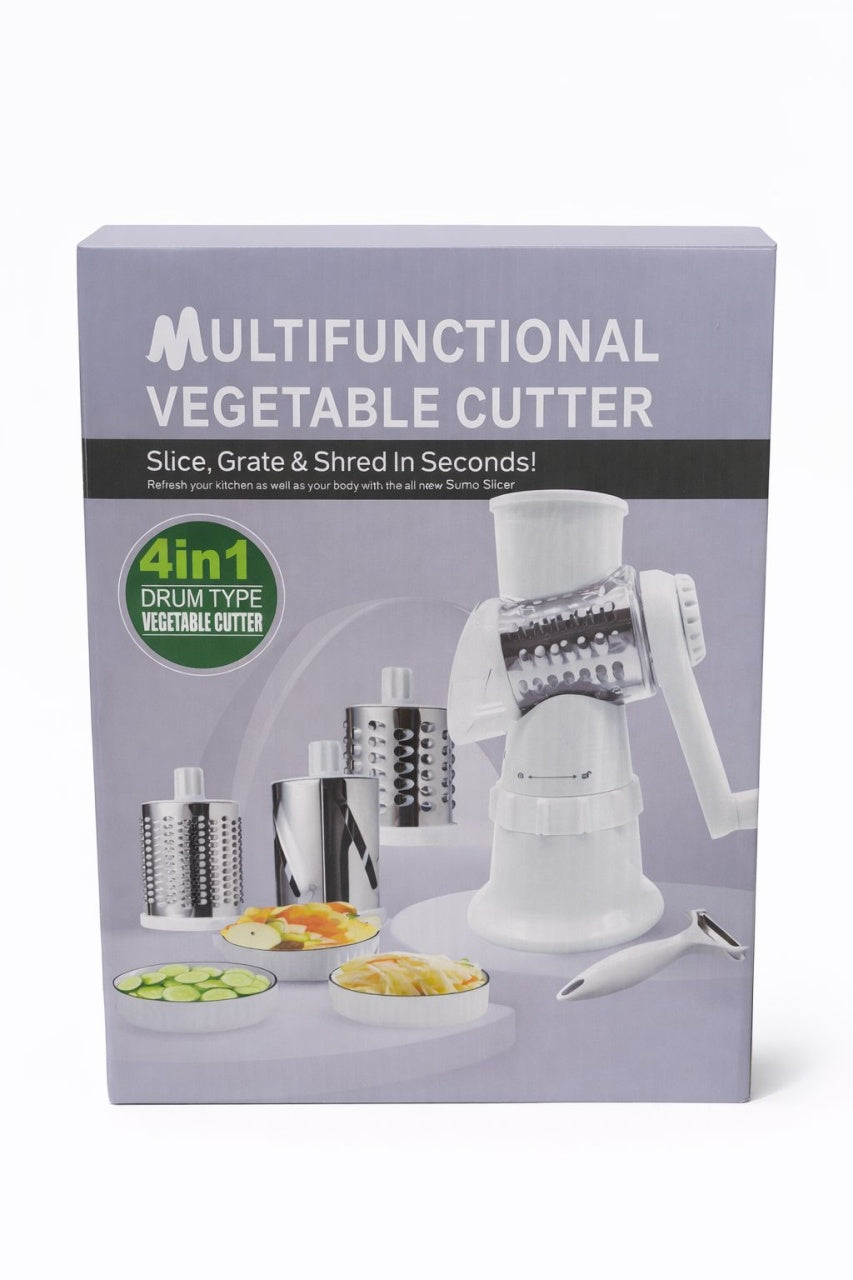 Razatoare manuala multifunctionala 4 in 1 pentru legume si fructe cu tamburi inox