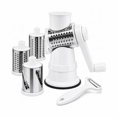 Razatoare manuala multifunctionala 4 in 1 pentru legume si fructe cu tamburi inox