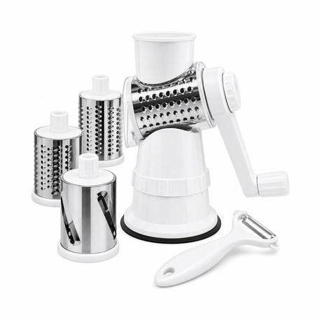Razatoare manuala multifunctionala 4 in 1 pentru legume si fructe cu tamburi inox