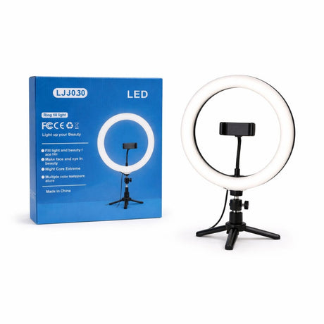 Ring light LED 30 cm cu suport telefon, lumina reglabila pentru selfie, video si makeup