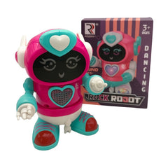 Robot Dansator 16x13 cm cu Lumini si Sunete , Jucarie Interactiva pentru Copii 3+