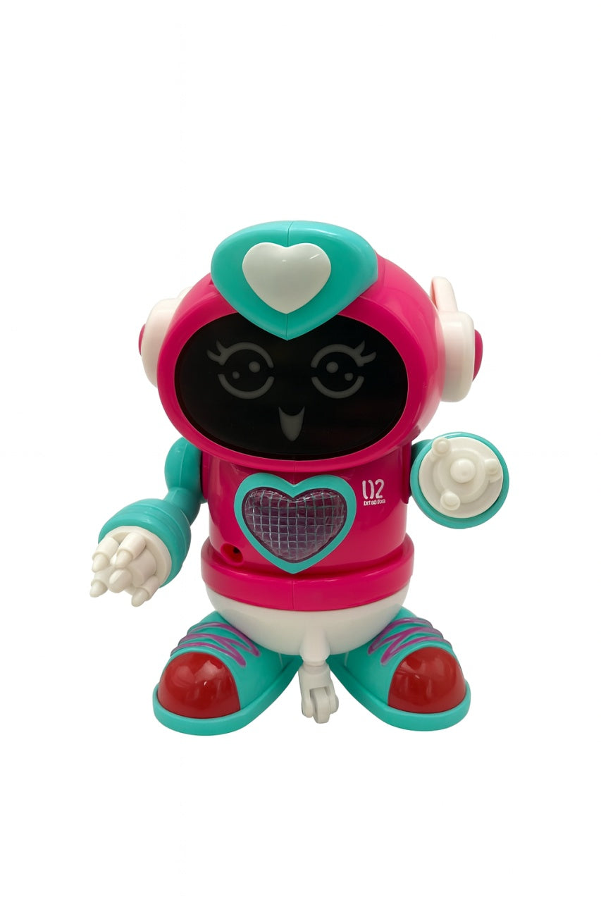 Robot Dansator 16x13 cm cu Lumini si Sunete , Jucarie Interactiva pentru Copii 3+