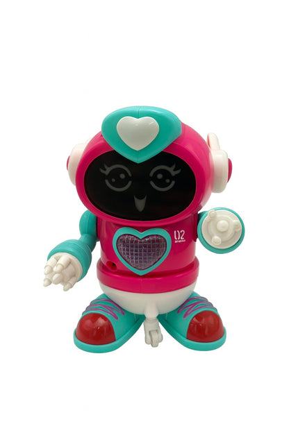 Robot Dansator 16x13 cm cu Lumini si Sunete , Jucarie Interactiva pentru Copii 3+