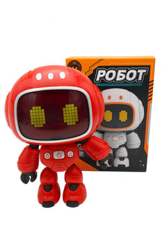 Robot Interactiv 14.5x10 cm cu Lumini, Sunete si Ecran LED , Jucarie Inteligenta pentru Copii 3+