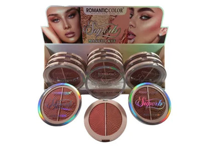 Romantic Color - Kit Blush 2 Nuante Machiaj Profesional pentru Un Look Fresh si Natural