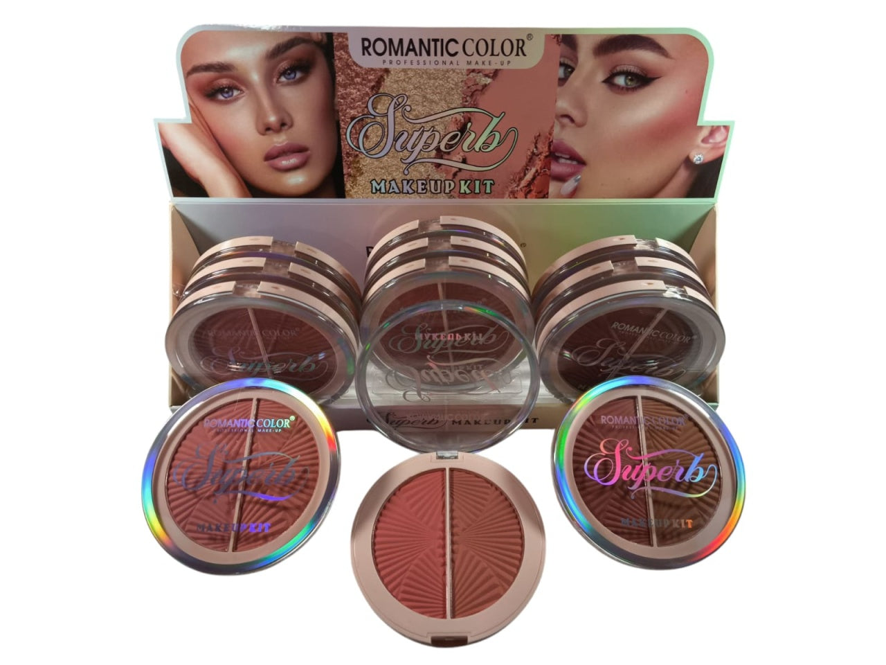 Romantic Color - Kit Blush 2 Nuante Machiaj Profesional pentru Un Look Fresh si Natural