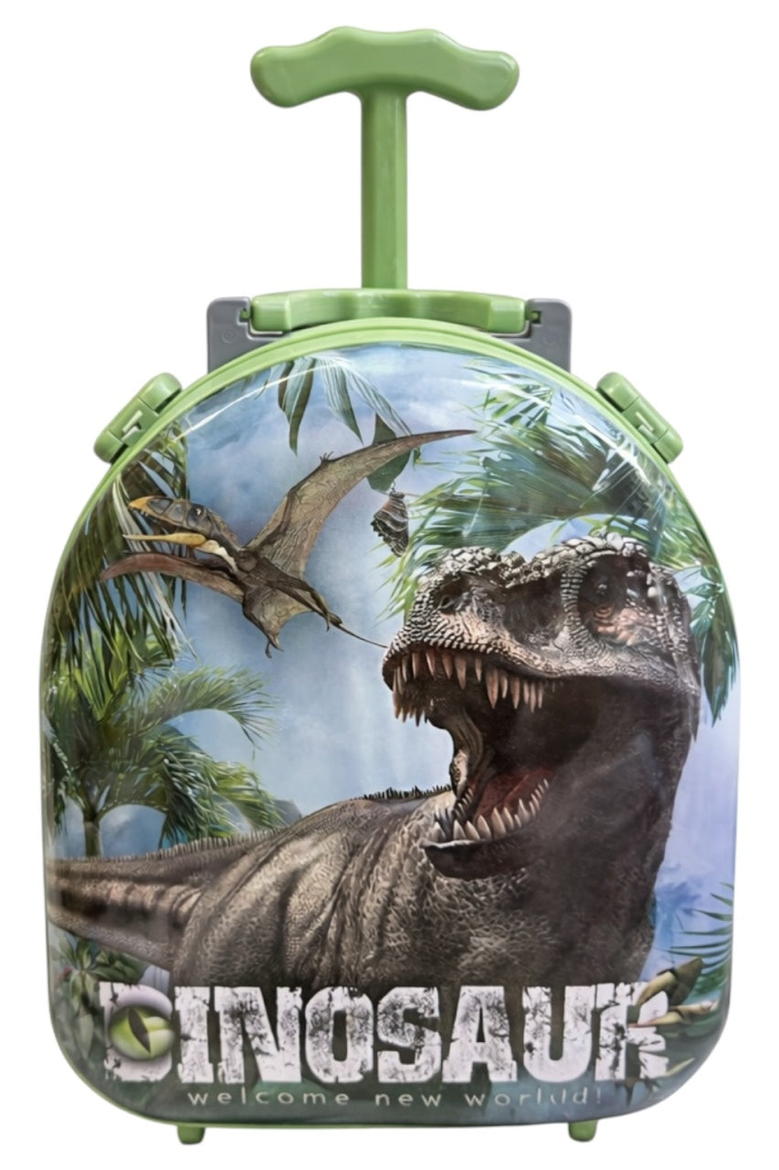 Rucsac cu temă dinozauri și accesorii, 2 dinozauri de asamblat, șurubelniță, hartă, 20,5x23,5x9,5 cm