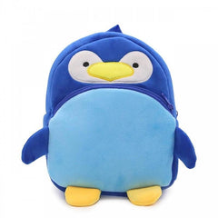 Rucsac plus copii 23x23 cm model pinguin albastru, moale, usor, ideal pentru gradinita