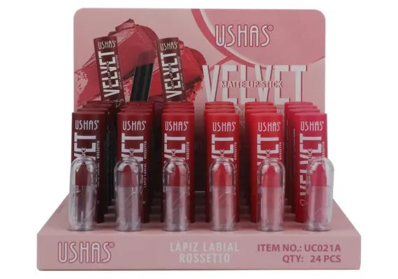 Ruj Velvet Matte USHAS 3.5g , Culoare Intensa si Finish Catifelat