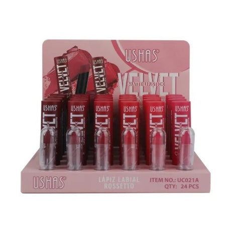 Ruj Velvet Matte USHAS 3.5g , Culoare Intensa si Finish Catifelat