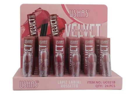 Ruj Velvet Matte USHAS 3.5g , Culoare Intensa si Finish Catifelat