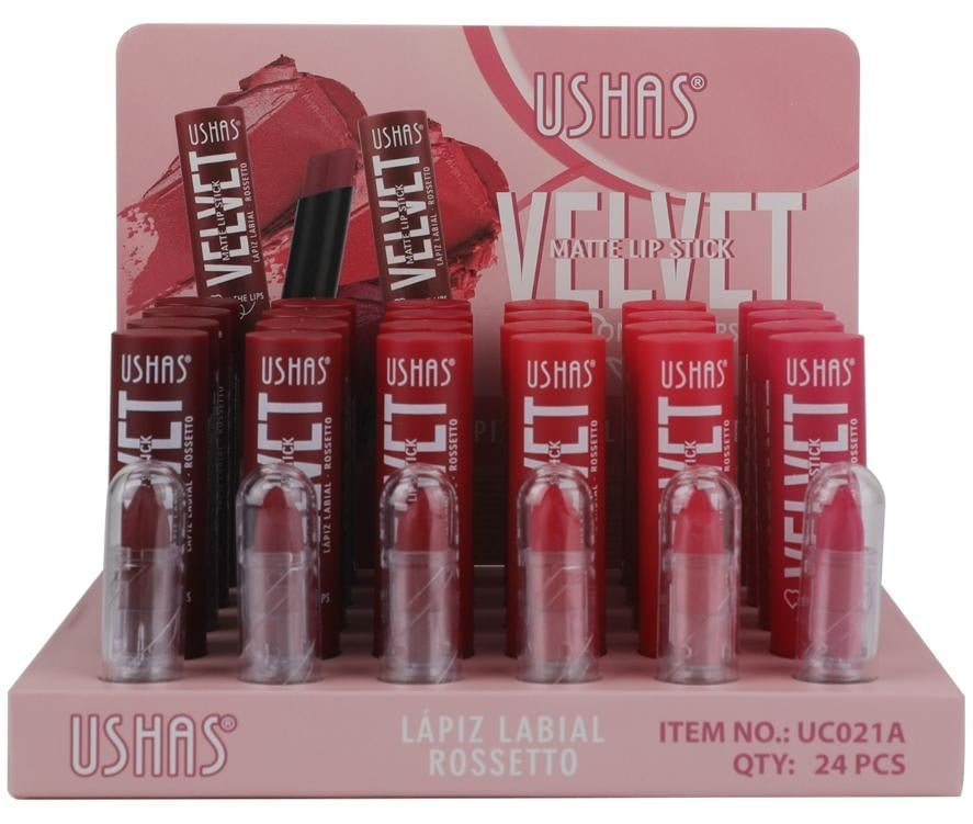 Ruj Velvet Matte USHAS 3.5g , Culoare Intensa si Finish Catifelat