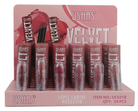 Ruj Velvet Matte USHAS 3.5g , Culoare Intensa si Finish Catifelat