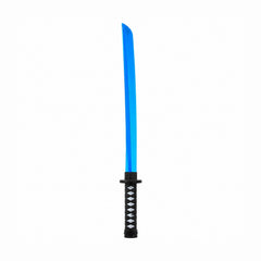 Sabie albastră cu teacă și lumini LED, 67 cm – sabie de jucărie din plastic pentru copii