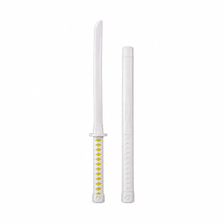 Sabie cu teacă și lumini LED, cu detalii galbene, 67 cm – sabie de jucărie din plastic