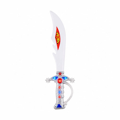 Sabie de jucărie cu lumini LED, 55 cm – sabie din plastic pentru copii, efecte luminoase
