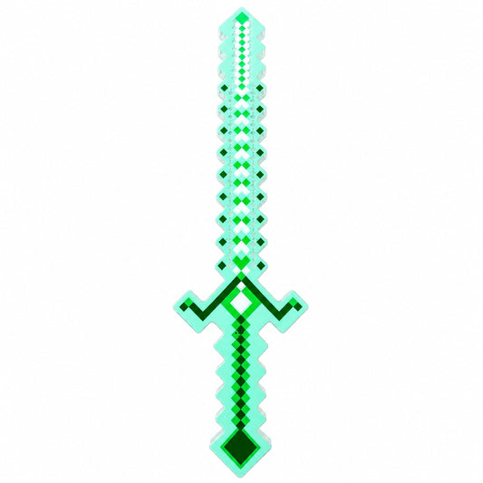 Sabie de jucărie verde, cu lumini , 54 cm – sabie din plastic pentru copii