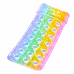 Saltea Gonflabilă Rainbow 165 x 75 cm cu Pernă Integrată – Colac de Relaxare pentru Piscină și Plajă