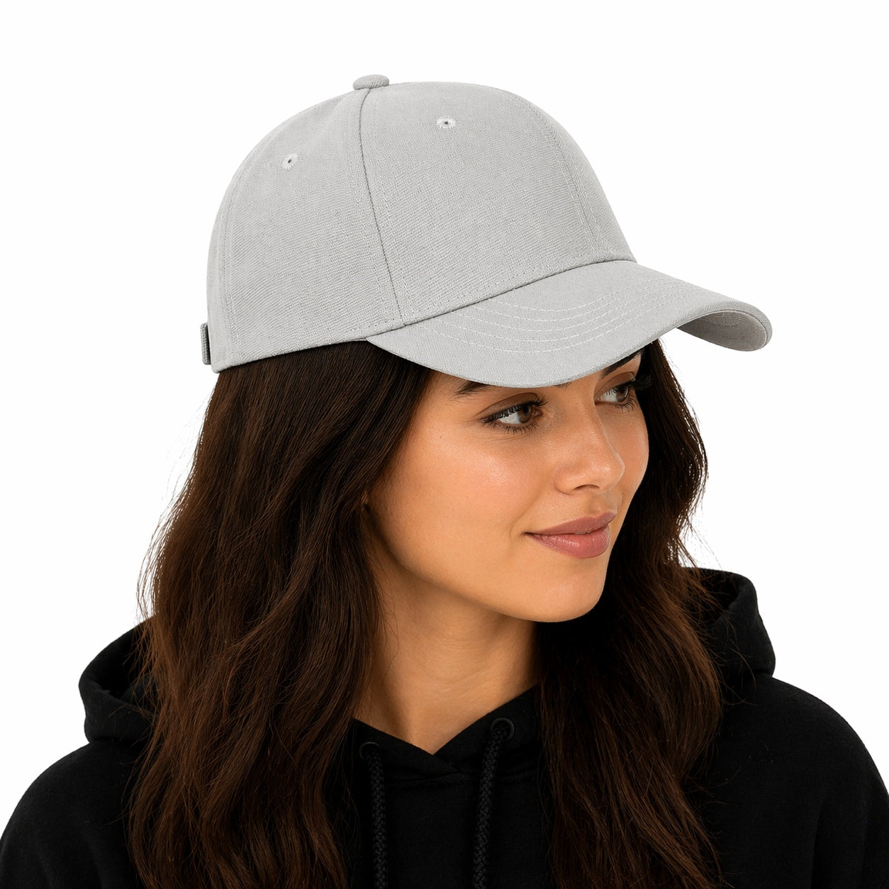 Sapca gri reglabila unisex, stil casual simplu