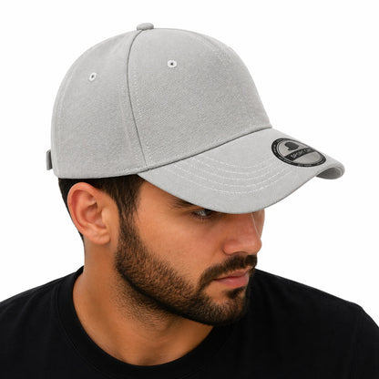 Sapca gri reglabila unisex, stil casual simplu