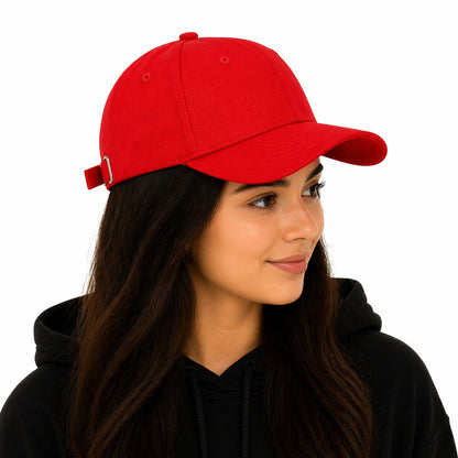 Sapca rosie reglabila unisex, stil casual