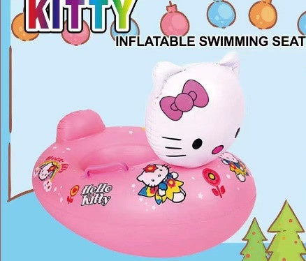 Scaun gonflabil Hello Kitty roz pentru piscină