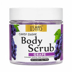 Scrub de Corp cu Struguri Ushas Candy Sugar – Exfoliant cu Extract de Struguri, Curățare Profundă