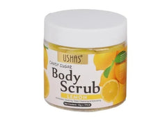 Scrub de Corp USHAS Candy Sugar cu Lamaie 12g x 7 buc , Exfoliere Revigoranta si Iluminare