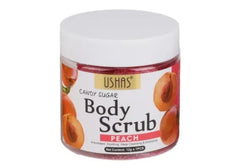 Scrub de Corp USHAS Candy Sugar cu Piersica 12g x 7 buc , Exfoliere Delicata si Revitalizare
