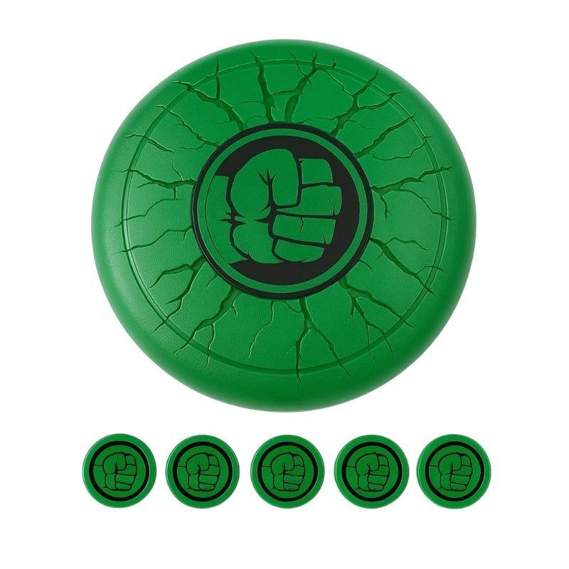 Scut de Joaca Verde cu lansator discuri , Design Cracked Punch , 30x17 cm