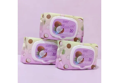servetele Demachiante USHAS Coconut Make-Up Remover , 30 Bucati cu Extract de Cocos pentru Ochi Perfecti