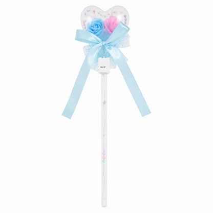 Set 10 baghete cu lumini LED albastre in forma de inima pentru copii, efect multicolor