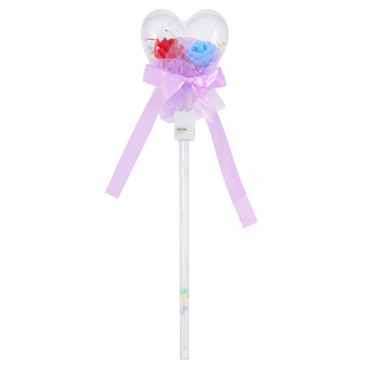 Set 10 baghete cu lumini LED roz deschis in forma de inima pentru copii