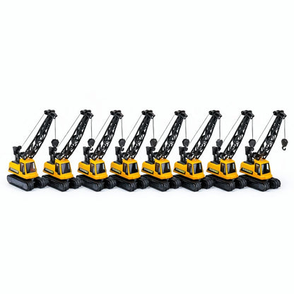 Set 10 vehicule inginerie cu macara, 14 cm
