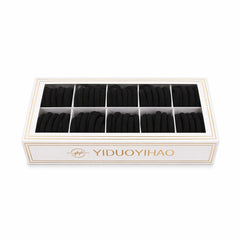 Set 100 elastice de păr negre din textil, rezistente, pentru uz zilnic