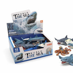 Set 12 animale marine figurine mari 25 cm rechini, delfini si balene, modele diverse